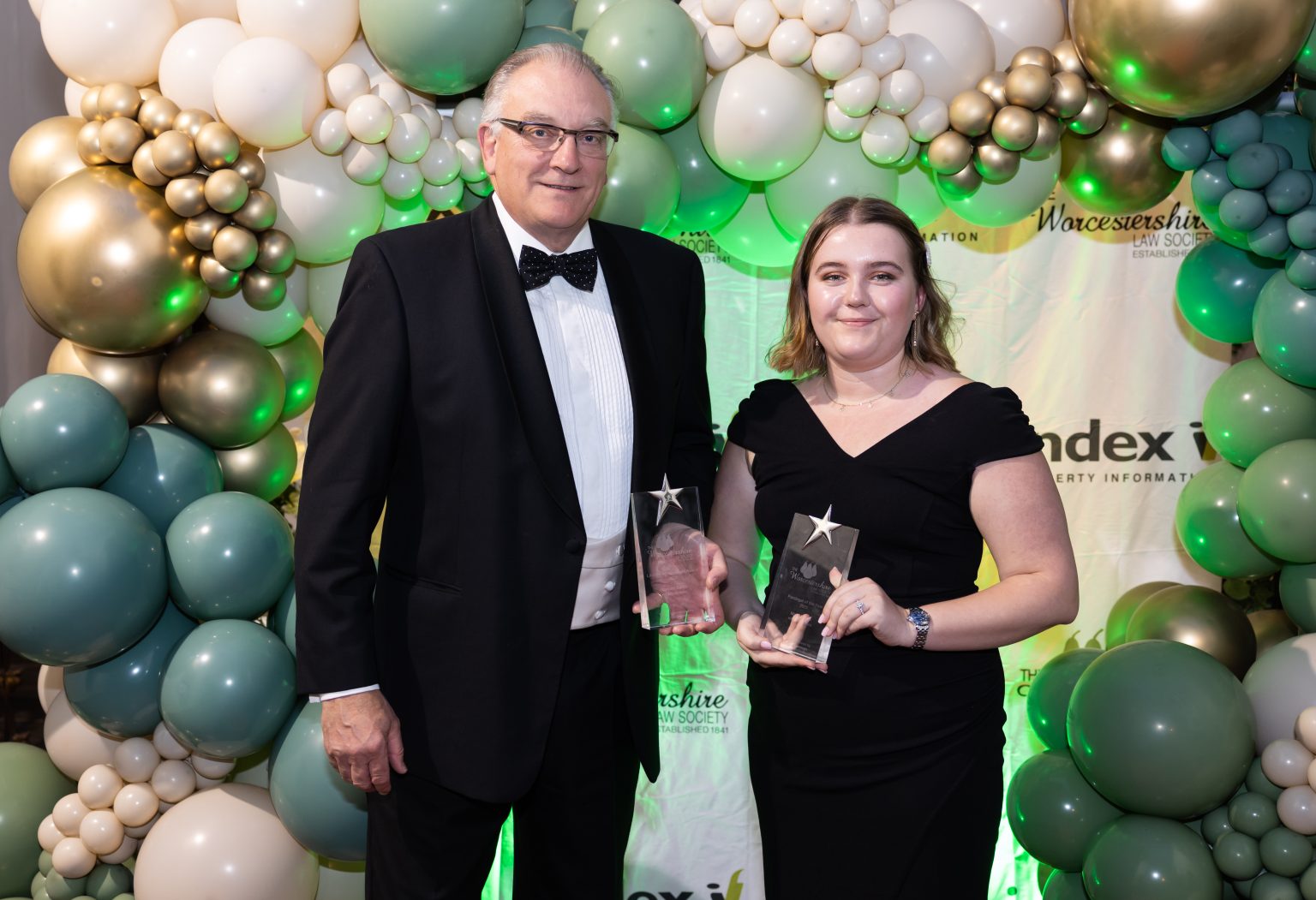 l-r Maynard Burton and Molly Batten from mfg Solicitors (Photography by FT Images) Law News | Lifetime achievement award for Worcestershire solicitor