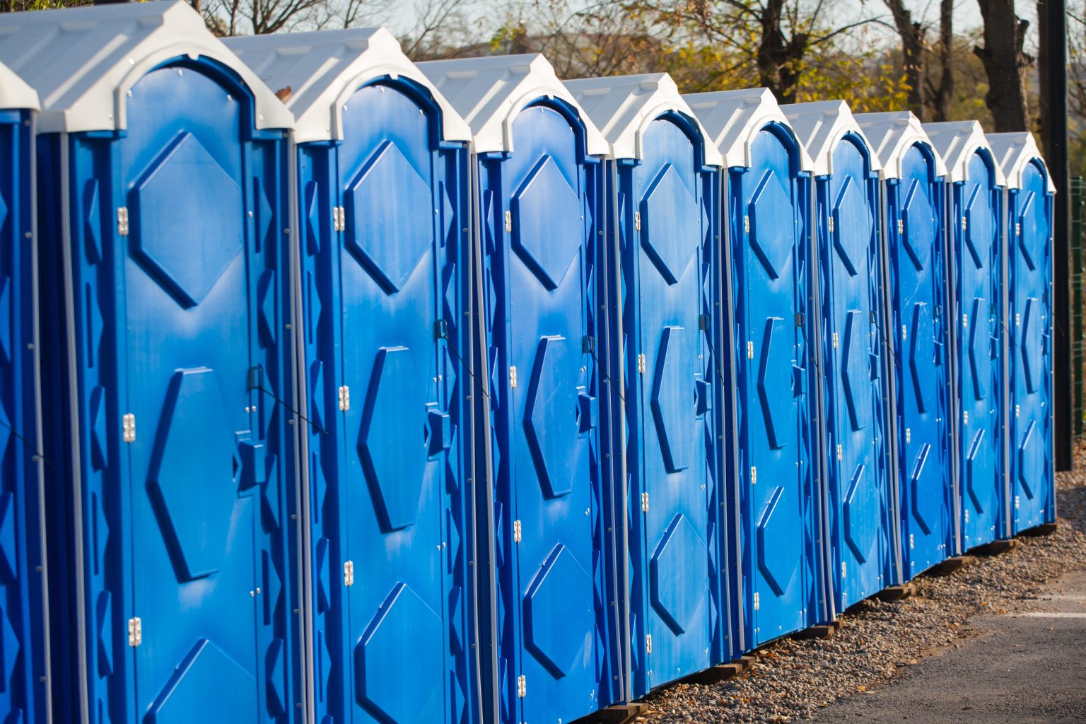 portable bio toilet Portable toilets at an outdoor event