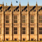 The Houses of Parliament at Westminster beside the River Thames