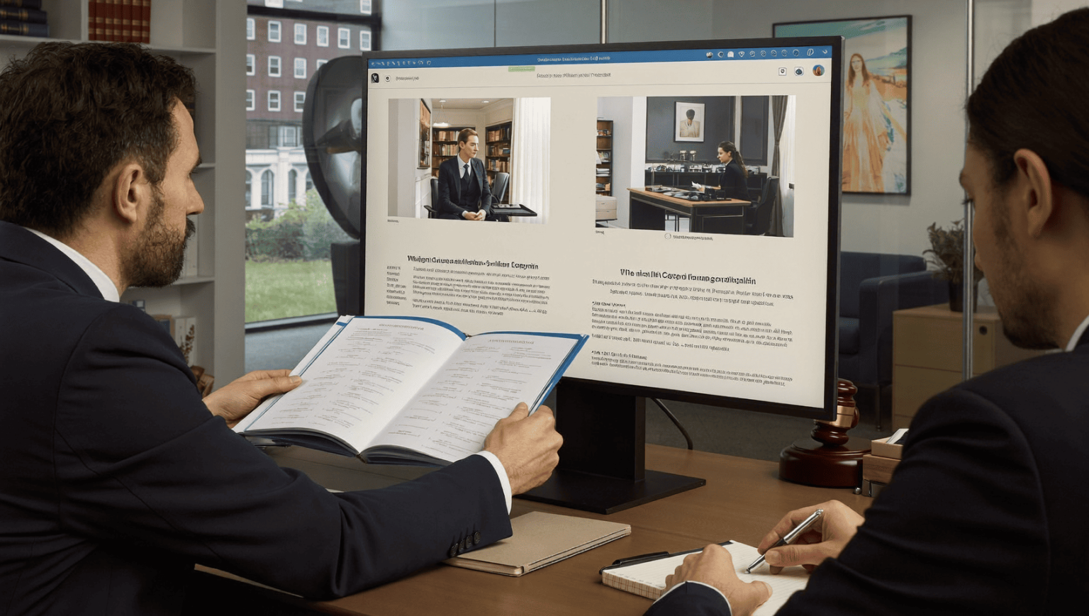image1 Illustration showing AI technology interface with legal compliance symbols representing SRA advertising rules for law firms