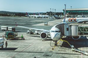 Commercial aircraft at an airport, as Lesha Bank buys a 33-aircraft portfolio from Avolon