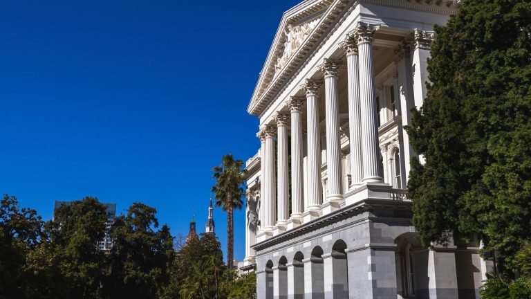 The California State Capitol building in Sacramento